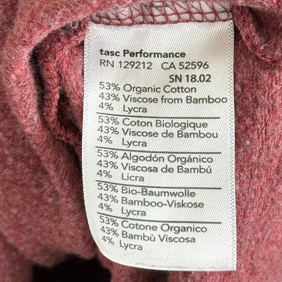 Tasc Performance Heather Red Running Training Quarter Zip w/ Thumb Holes -Medium - Picture 5 of 5